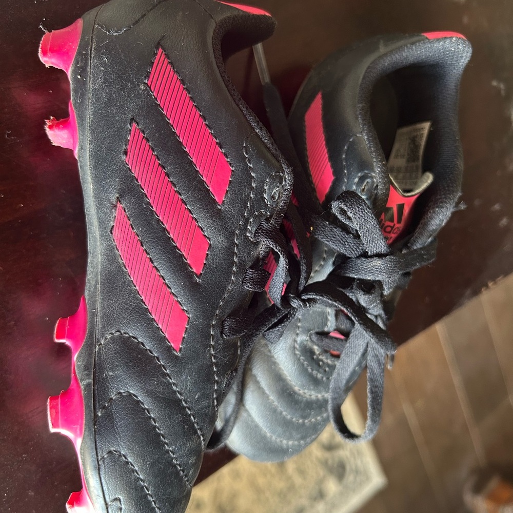 Adidas Black and Pink Sneakers with Bold Design